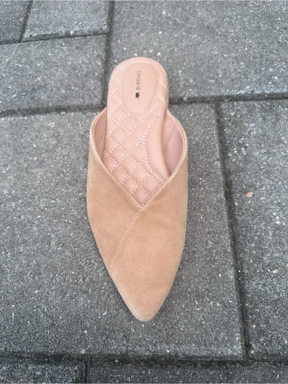 Birdies The Swan Pointed Toe Slip On Mules Golden Oak Suede Size: 7 Shoes Flats - Picture 8 of 17
